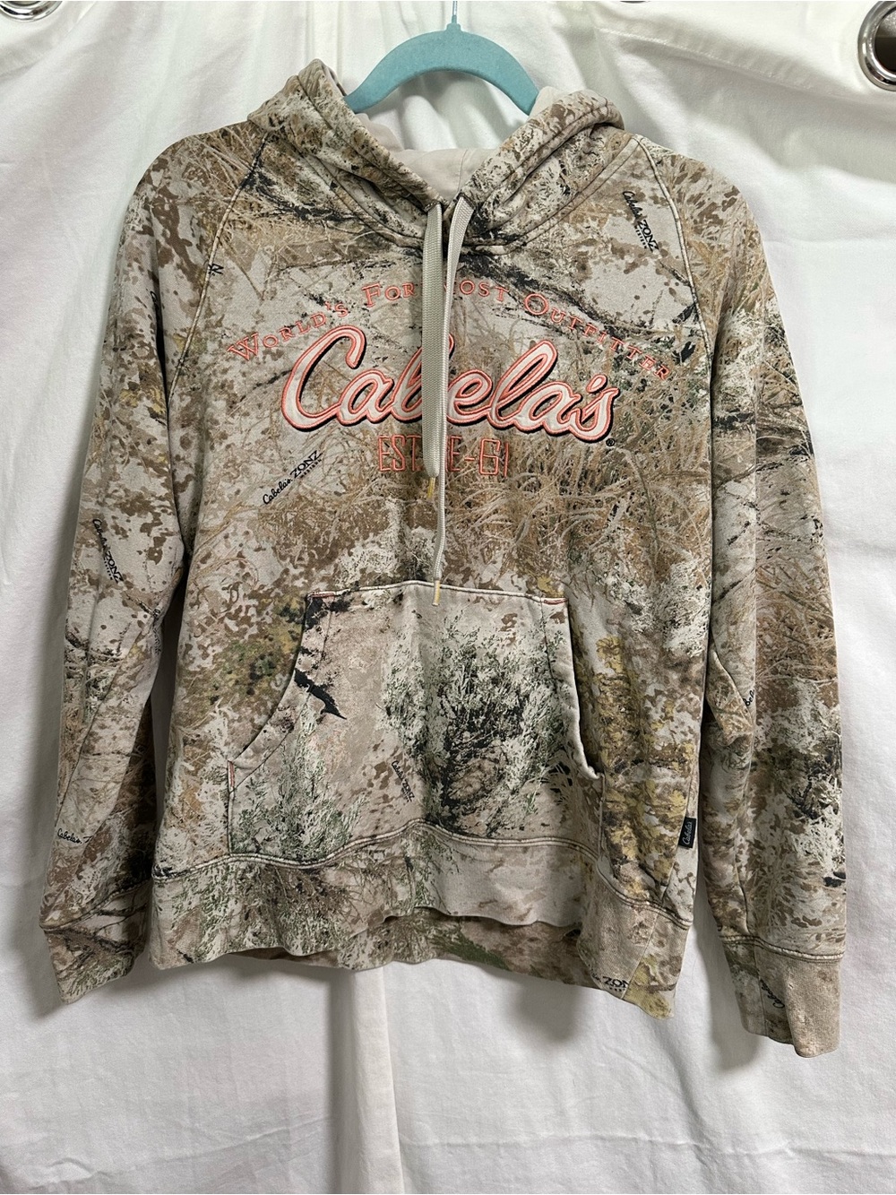 Cabela's Cream and Pale Yellow Fleece-Lined Jacket